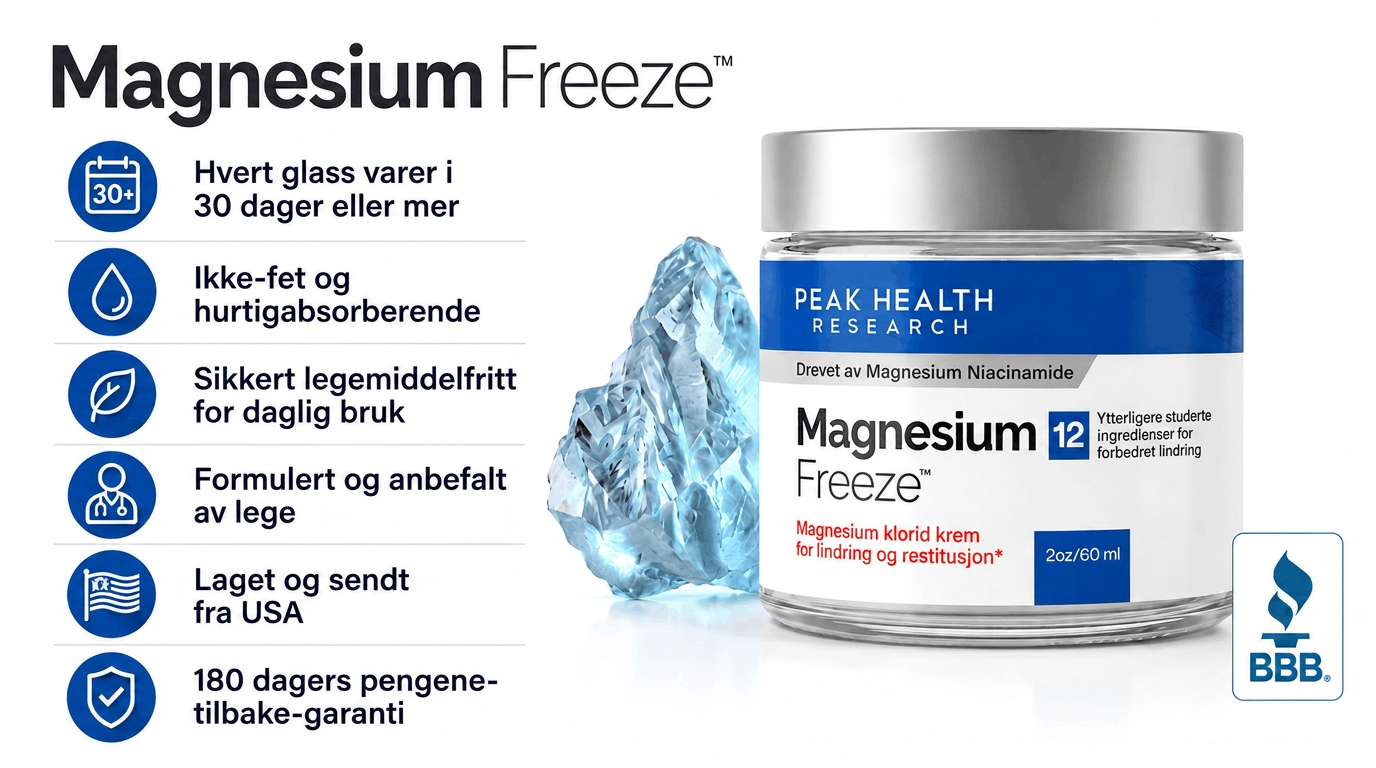 Magnesium Freeze fordeler: ikke-fettende, reseptfri og laget i USA